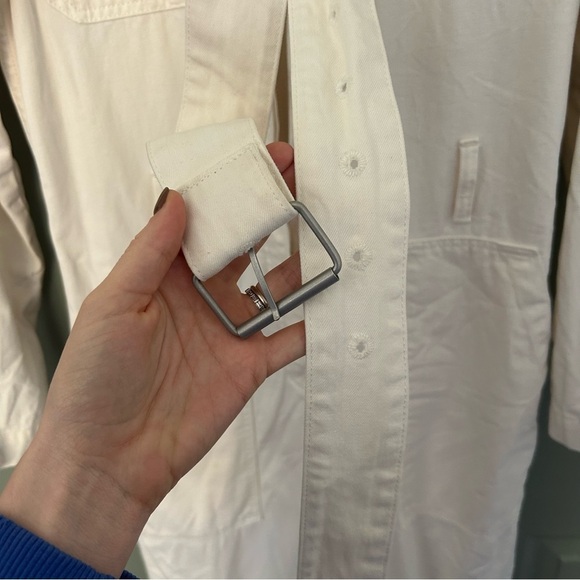 Stockholm Atelier & Other Stories Utility Jumpsuit in Cream Denim - Picture 8 of 9